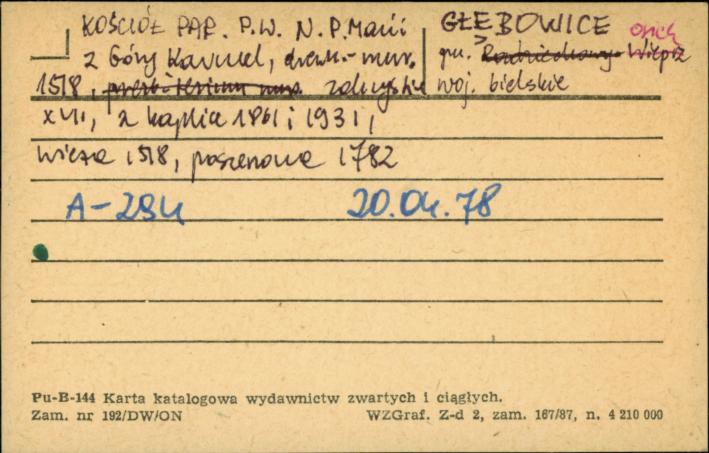 kościół par. pw. N. P. Marii z Góry Karmel, skan 1