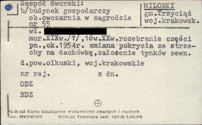 budynek gospodarczy z zespołu dworskiego, ob. owczarnia w zagrodzie, skan 1