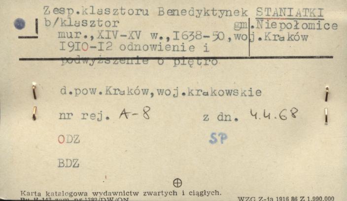 zespół klasztoru benedyktynek, klasztor, skan 1