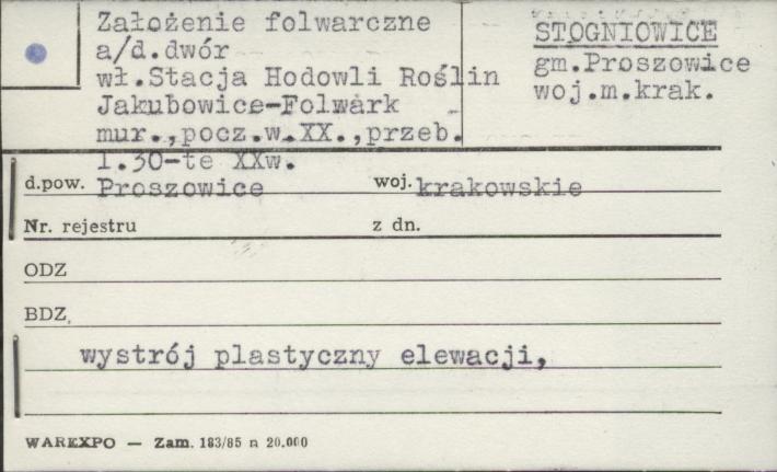 założenie folwarczne a/d. dwór, skan 1