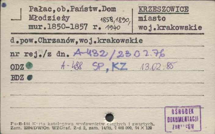 pałac, ob. Państ. Dom Młodzieżowy, skan 1