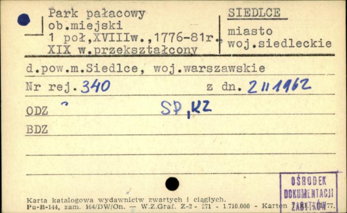 park pałacowy, ob. miejski, skan 1
