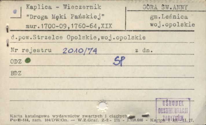 Kaplica-Wieczernik, Droga Męki Pańskiej, skan 1