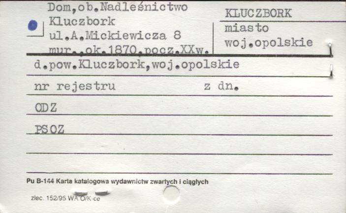 dom, ob. Nadleśnictwo Kluczbork, skan 1