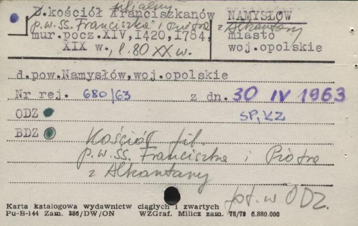 kościół par. pw. św. Franciszka z Asyżu i św. Piotra z Alkantary, skan 2