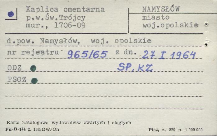 kaplica cmentarna p. w. Św. Trójcy, skan 1