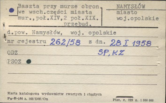 baszta przy murze obronnym, skan 2