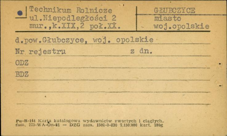technikum Rolnicze, skan 1