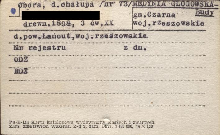 dom (chałupa), ob. obora, skan 1