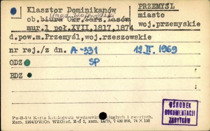 klasztor dominikanów, ob. Urząd Wojewódzki, skan 1