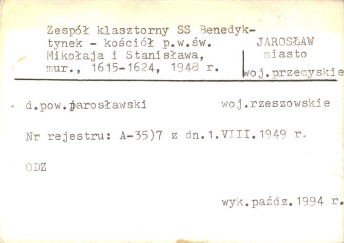 kościół pw. śś. Mikołaja i Stanisława - zespół klasztorny benedyktynek , skan 2