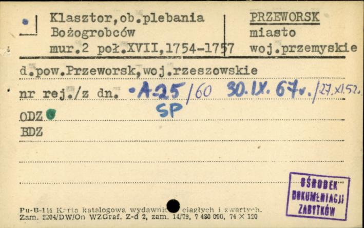 klasztor bożogrobców, ob. plebania , skan 1