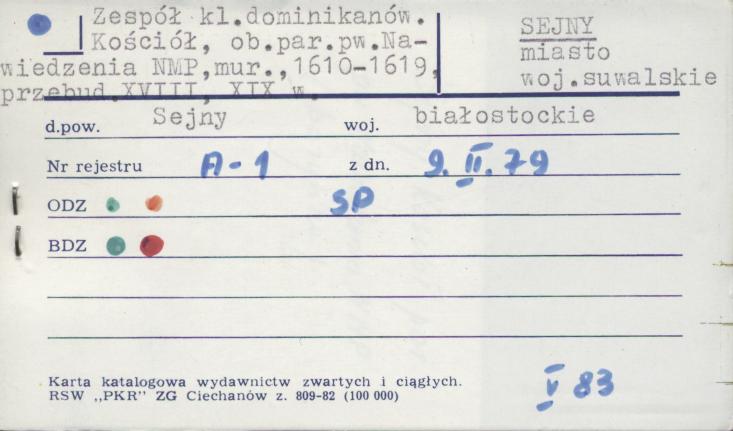 kościół, ob. par. pw. Narodzenia NMP - zespół kl. dominikanów, skan 1