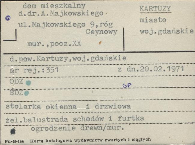 dom mieszkalny, d. dr A. Majkowskiego, skan 1