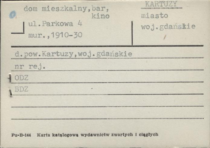 dom mieszkalny, bar, kino, skan 1