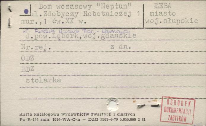 dom wczasowy Neptun, skan 1