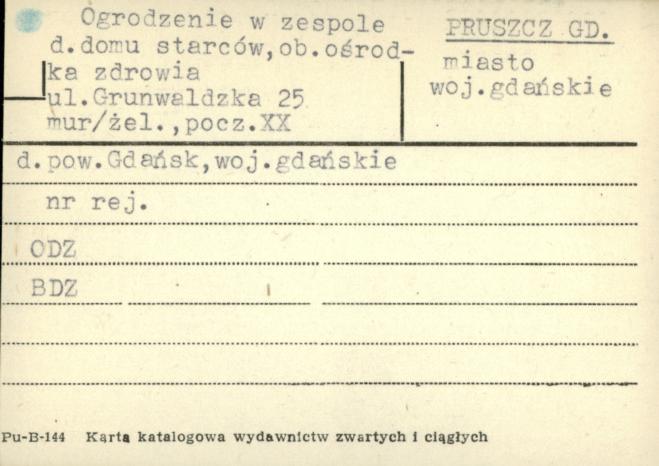 ogrodzenie w zespole d. domu starców, ob. ośrodka zdrowia, skan 1