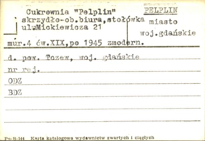 cukrownia Pelplin skrzydło, ob. biura, stołówka, skan 1