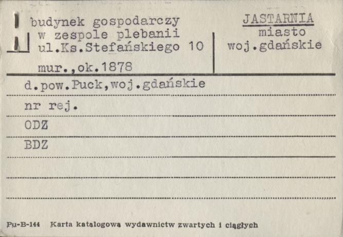 budynek gospodarczy w zespole plebanii, skan 1