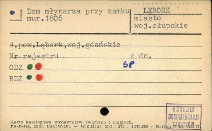 dom młynarza przy zamku, skan 1