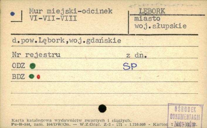 mur miejski - odcinek VI - VII - VII, skan 1