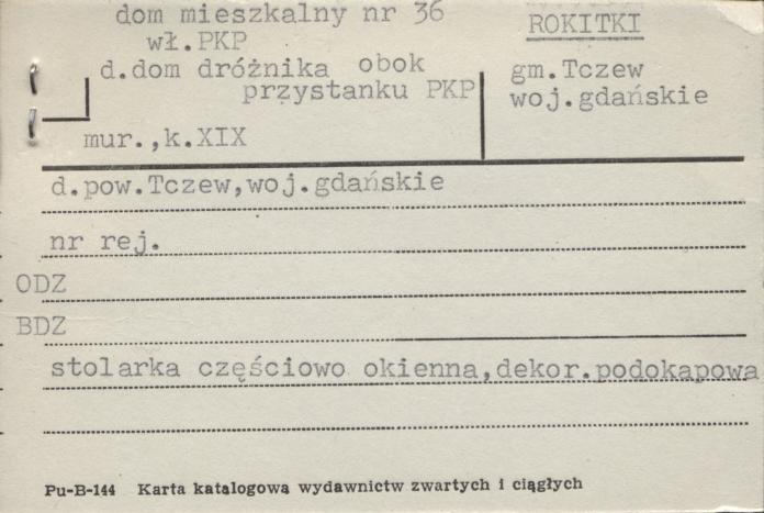 dom mieszkalny, d. dom drożnika obok przystanku PKP, skan 1