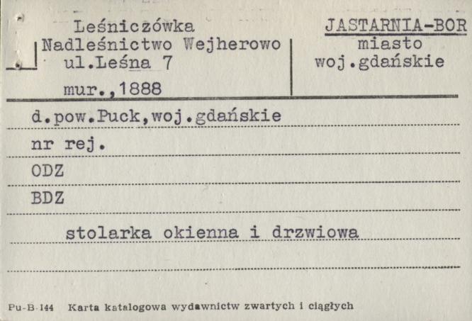 leśniczówka Nadleśnictwo Wejherowo, skan 1