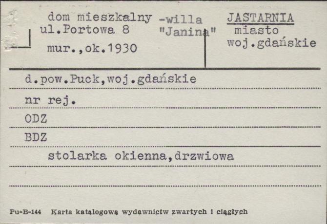 dom mieszkalny - willa 'Janina', skan 1