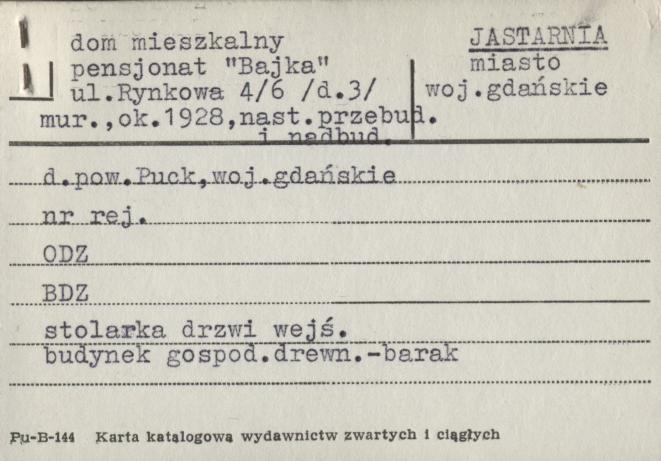 dom mieszkalny, pensjonat 'Bajka', skan 1