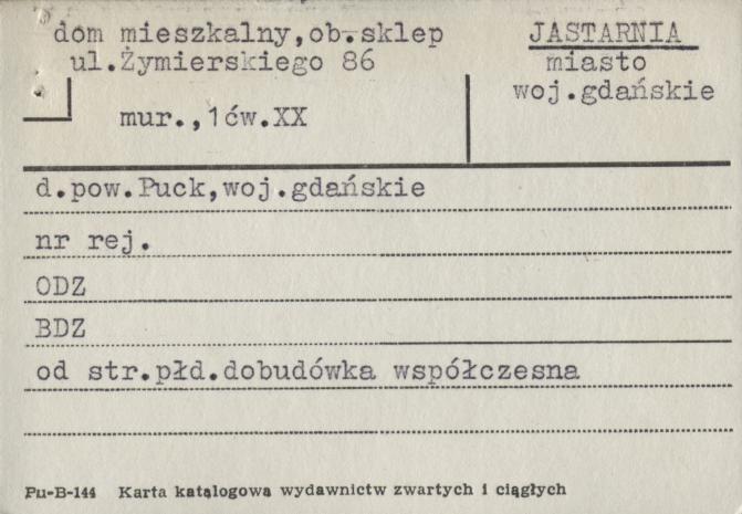 dom mieszkalny, ob. sklep, skan 1