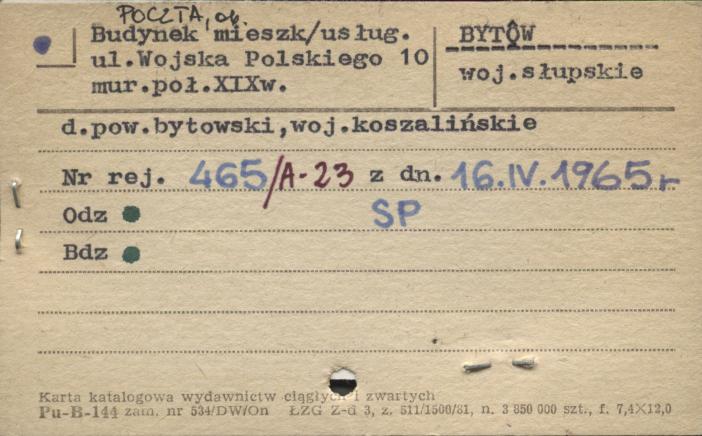 poczta, ob. budynek mieszk./usług., skan 1