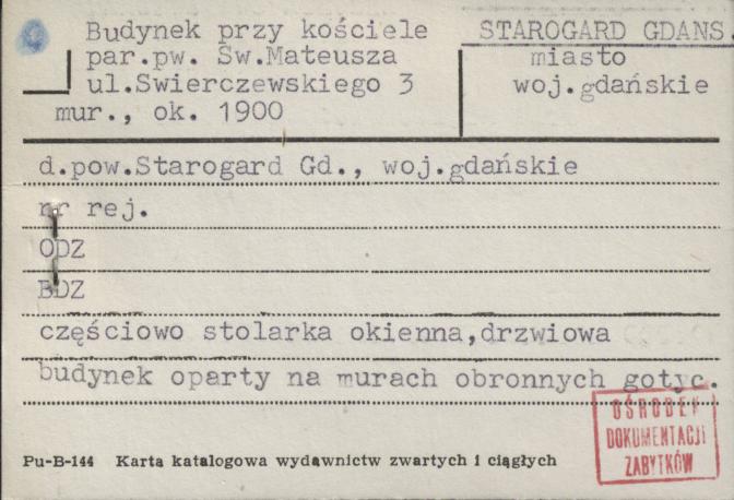 budynek przy kościele par. pw. Sw. Mateusza, skan 1
