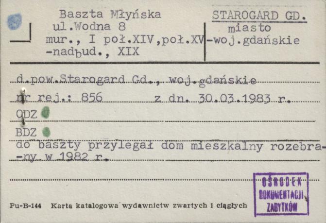 baszta młyńska, skan 1