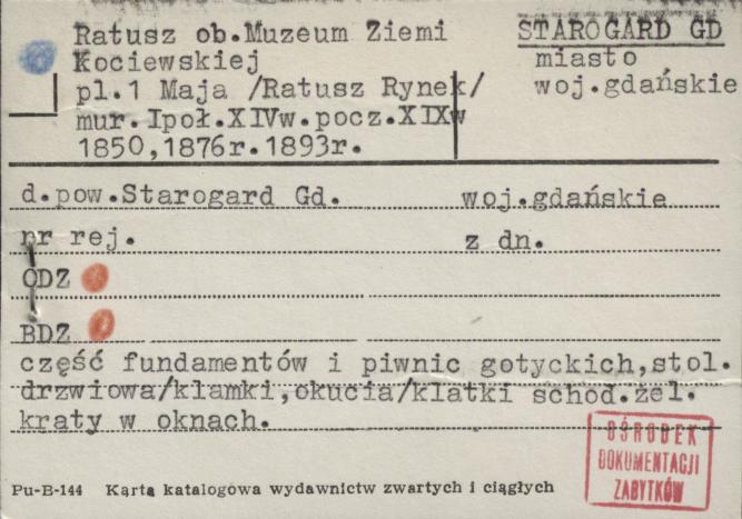 ratusz ob. Muzeum Ziemi Kociewskiej, skan 1
