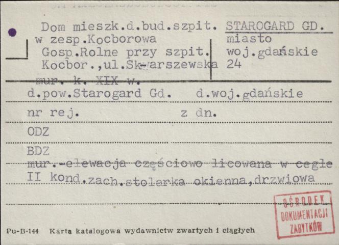 dom mieszkalny d. bud. szpit. w zesp. kocborowa gosp. rolne przy szpit. kocbor., skan 1