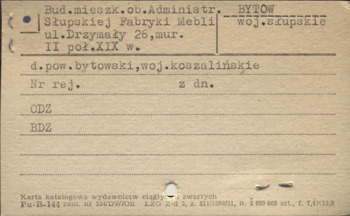 bud. mieszk., ob. Administr. Słupskiej Fabryki Mebli, skan 1