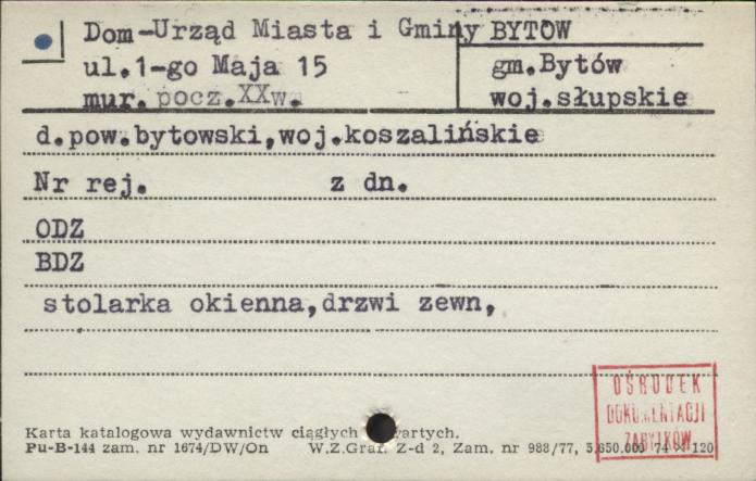 dom - Urząd Miasta i Gminy, skan 1