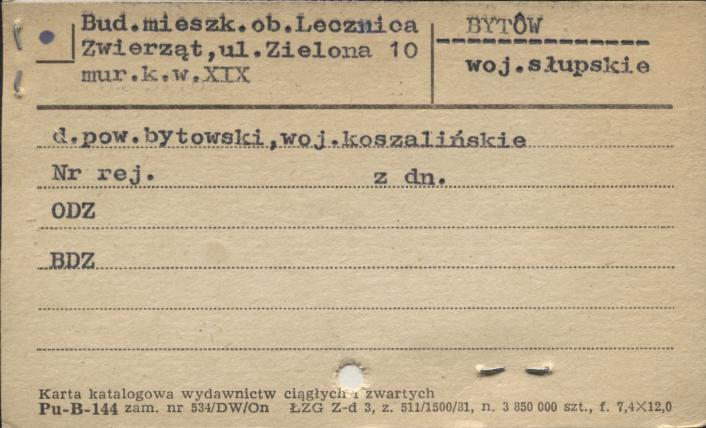 bud. mieszk., ob. Lecznica Zwierząt, skan 1