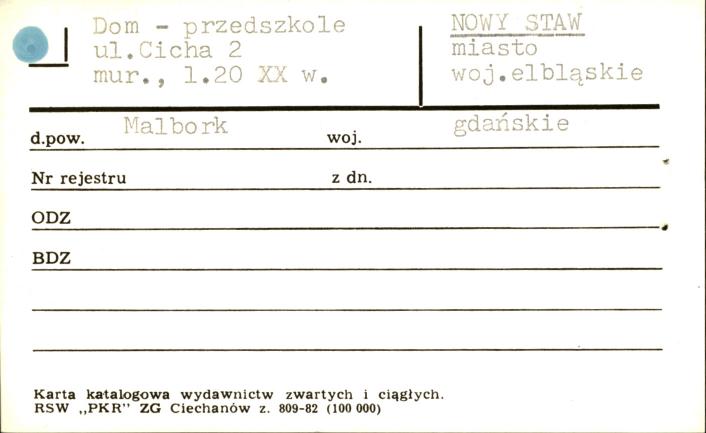 dom - przedszkole, skan 1