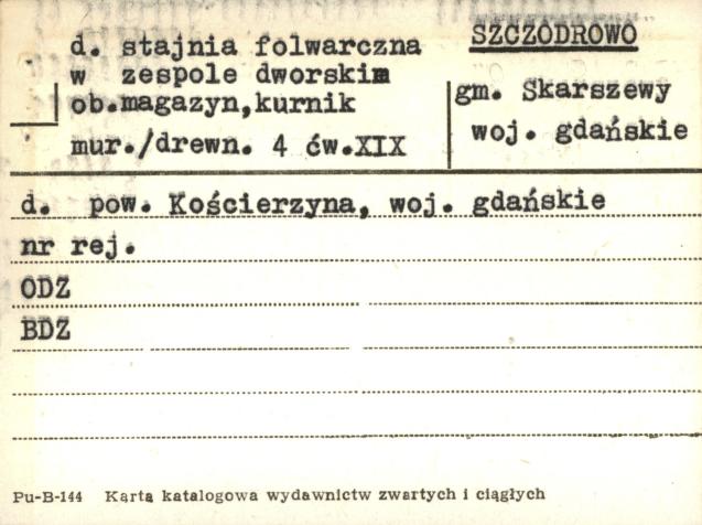 stajnia folwarczna, ob. magazyn, kurnik w zespole dworskim, skan 1