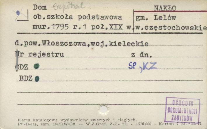 szpital, ob. szkoła podstawowa, skan 1