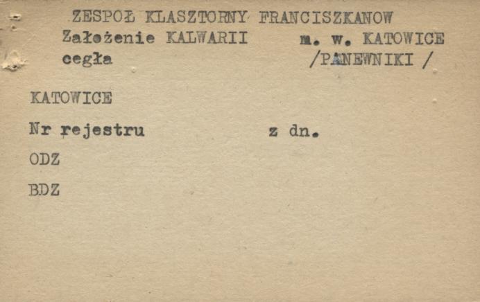 założenie kalwarii - zespół klasztorny franciszkanów, skan 1