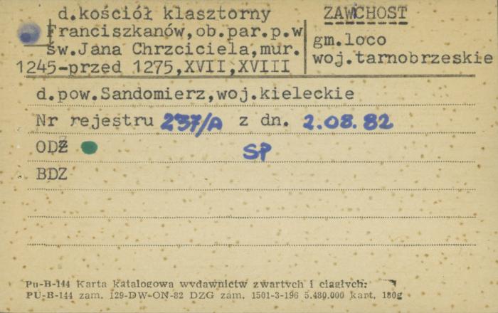 kościół franciszkanów, ob. par. pw. św. Jana Chrzciciela, skan 1