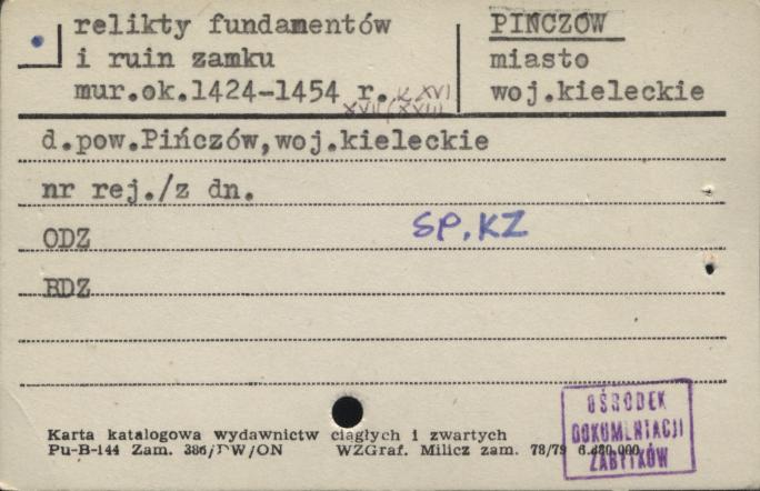 relikty fundamentów i ruin zamku, skan 1