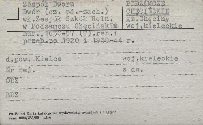 zespół dworu - dwór, skan 1