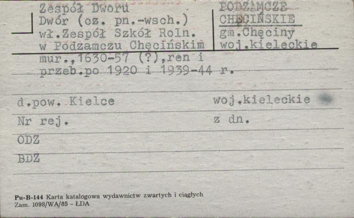 zespół dworu - dwór, skan 1
