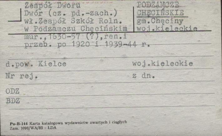 zespół dworu - dwór (cz. pd.-zach.), skan 1