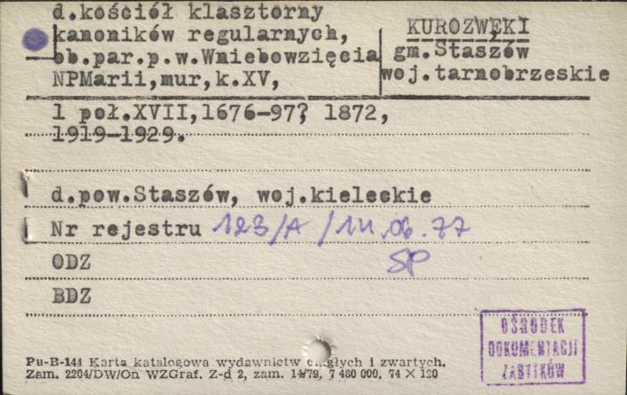 kościół kanoników regularnych, ob. par. pw. Wniebowzięcia Najśw. Marii Panny, skan 1