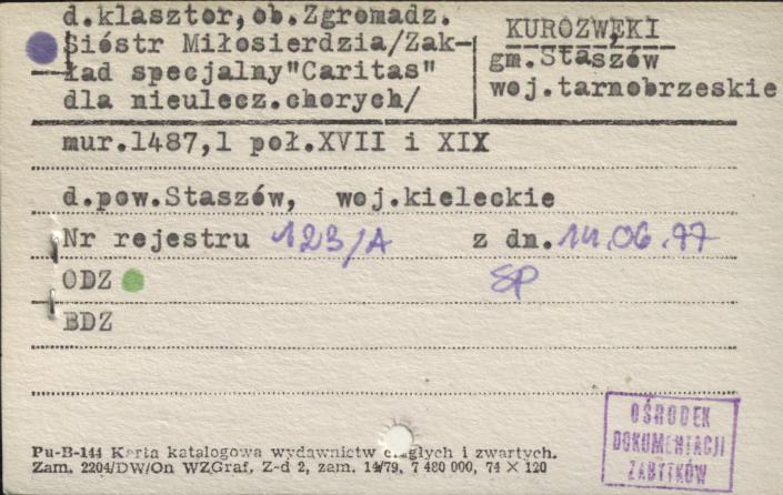 klasztor kanoników regularnych, ob. zakład specjalny Caritas, skan 1