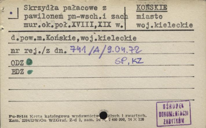 skrzydał pałacowe z pawilonem północno-wschodnim i zachodnim, skan 1